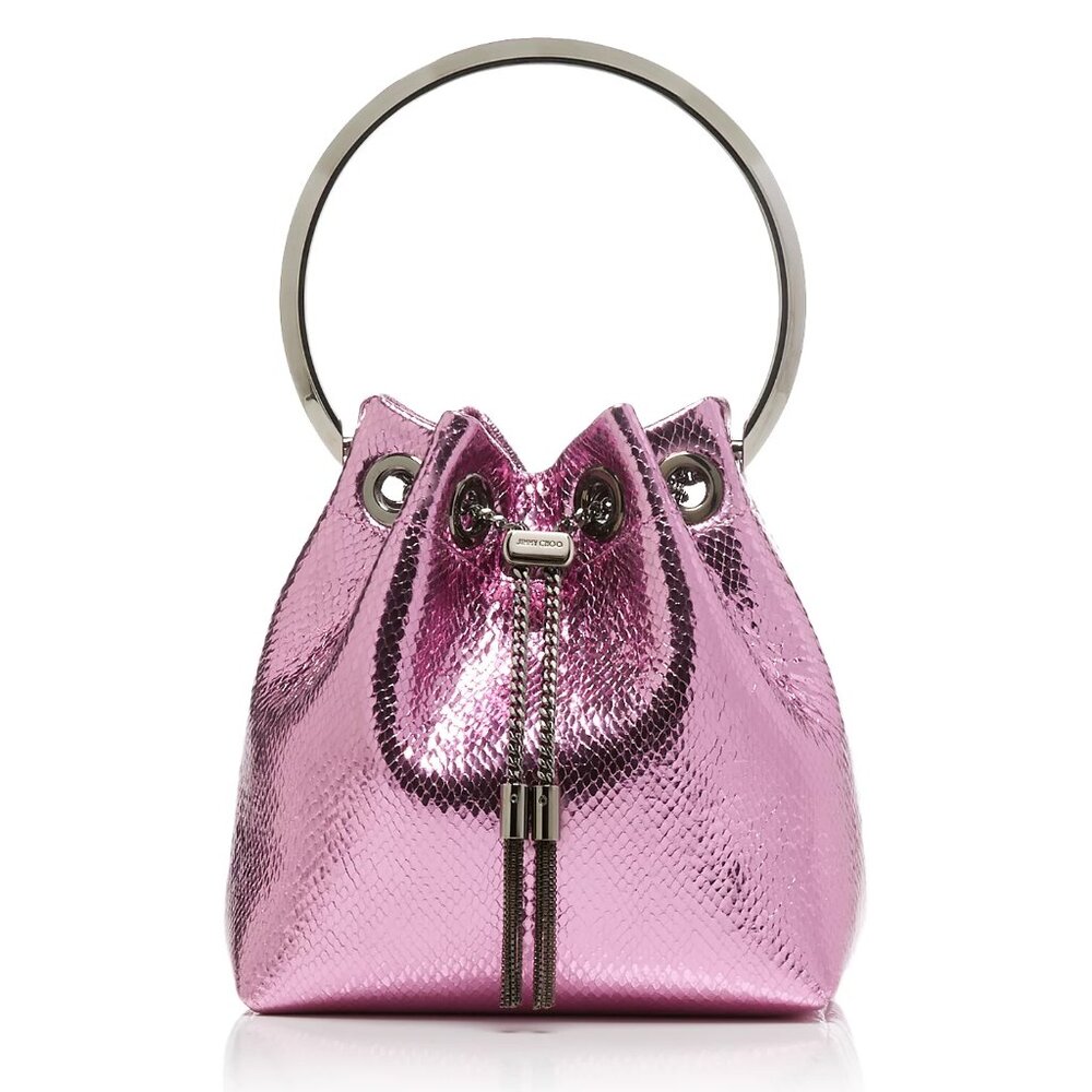 JIMMY CHOO Bon Bon Candy Wrap Leather Top Handle Crossbody